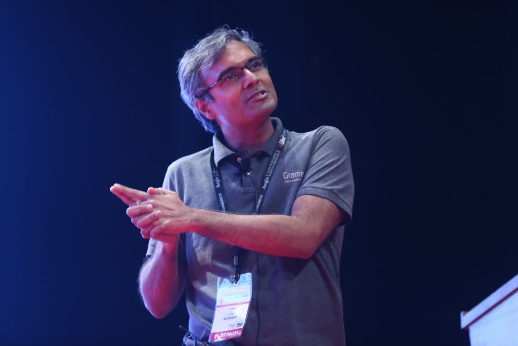 Expert speaker leading a technical talk