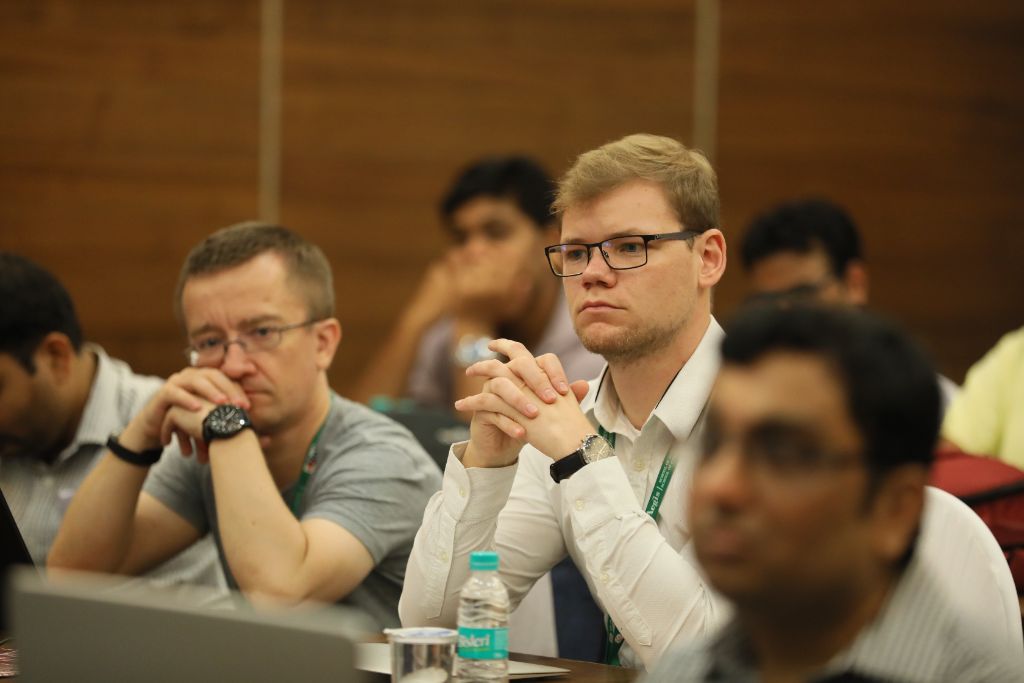 Audience members attending a breakout session