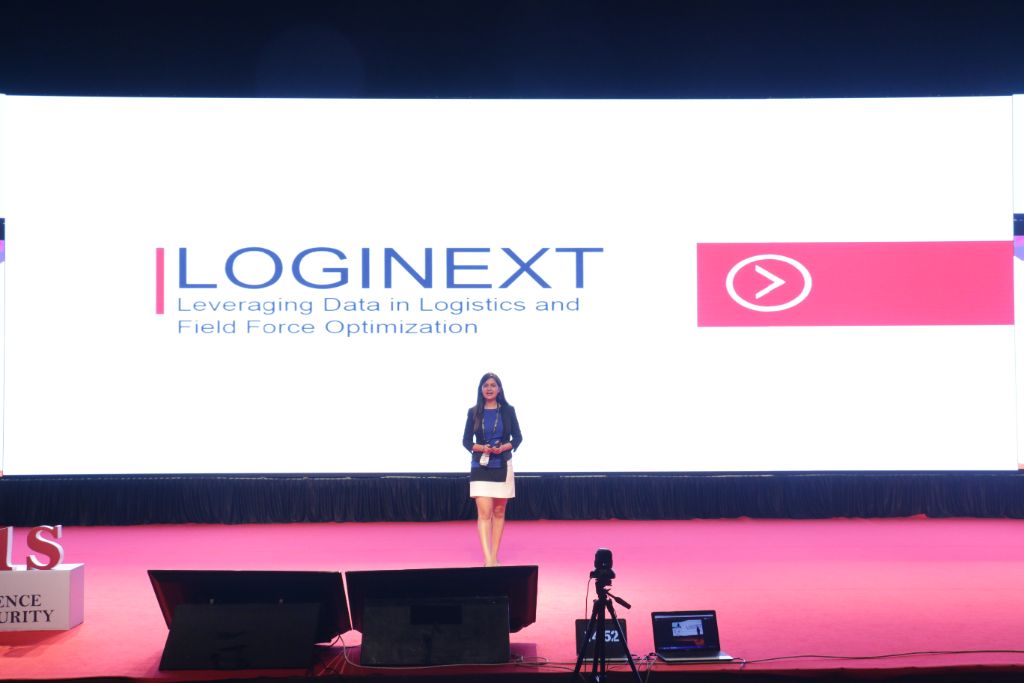 Opening keynote stage with event branding