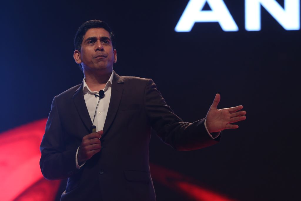 Industry leader presenting on stage