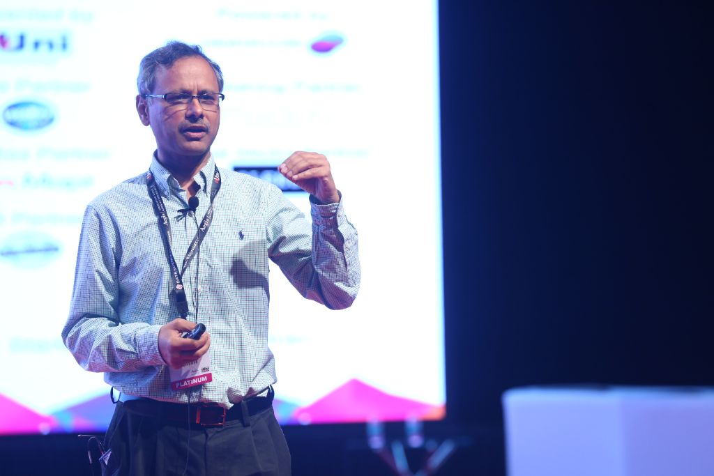 Conference session with live audience engagement